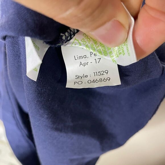 Lilly Pulitzer Brewster T-Shirt Dress Dark Blue 100% Pima cotton XXS - Picture 10 of 10